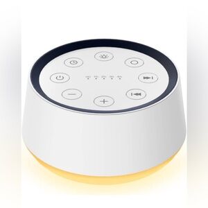 White Noise Sound Machine with 30 Soothing Sounds 12 Colors Night Light White